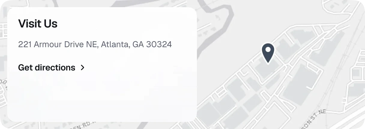 A map with the church address and a Get directions link.